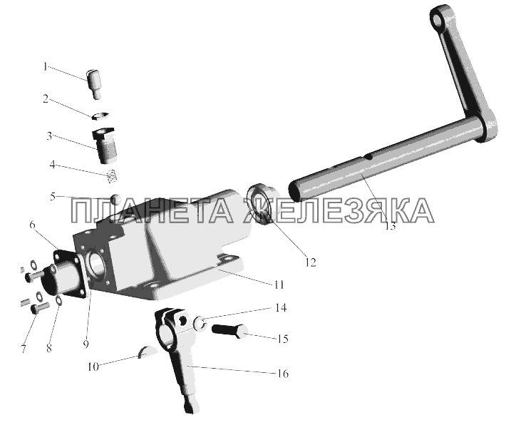 Механизм переключения передач 5336-1702200-10 МАЗ-6303A3, 6303A5